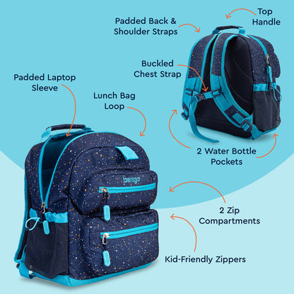 Bentgo® Kids Backpack | Abyss Blue Speckle Confetti