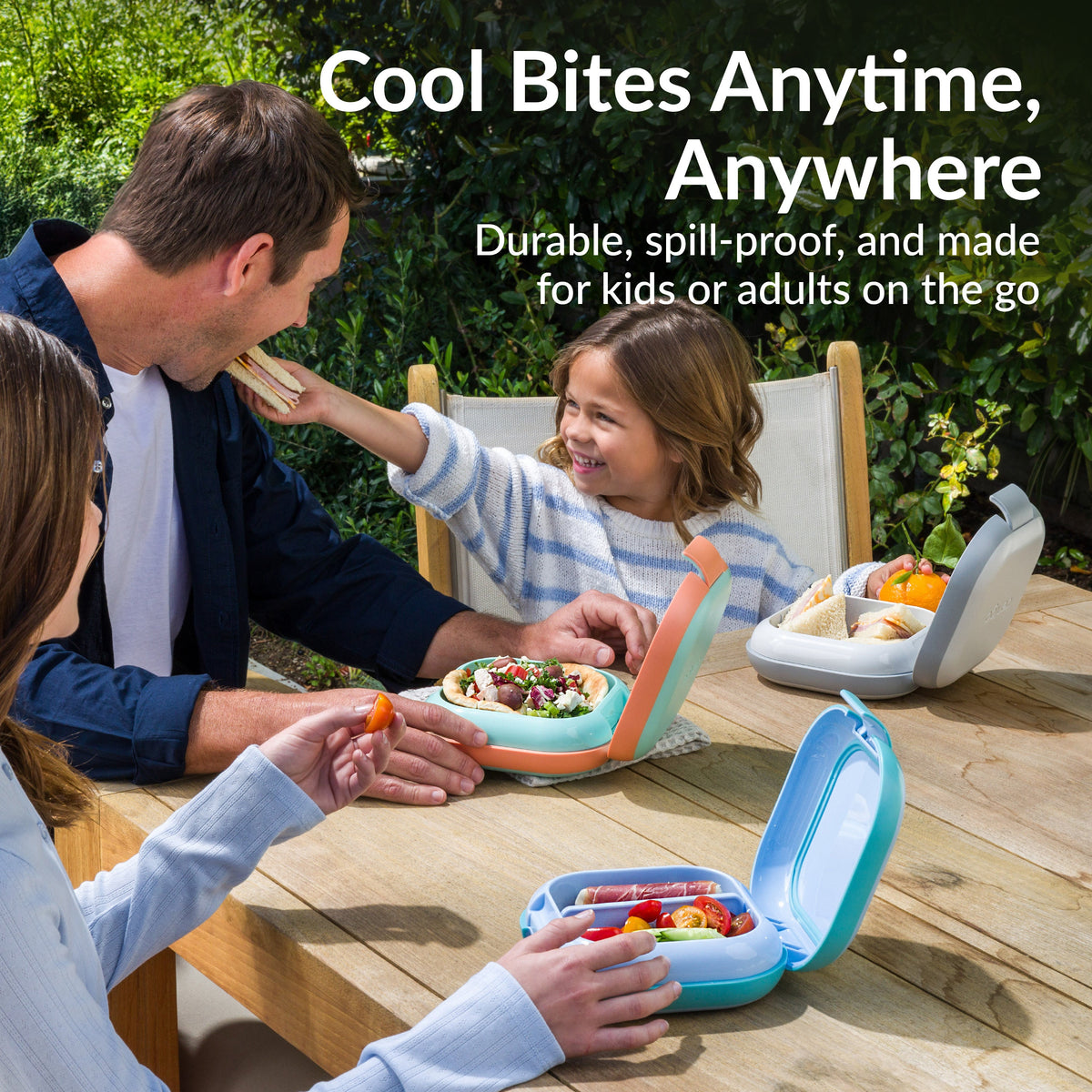 Bentgo® Chill Mini Lunch Box - Crisp Grays | Cool Bites Anytime, Anywhere - Durable, Spill-Proof, And Made For Kids Or Adults On The Go