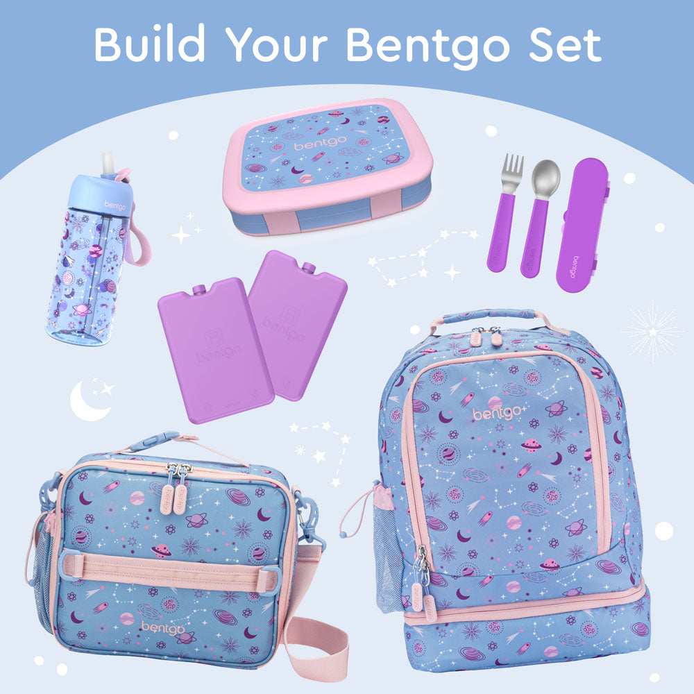 Bentgo Kids Prints Lunch Box - Lavender Galaxy | Build Your Bentgo Set