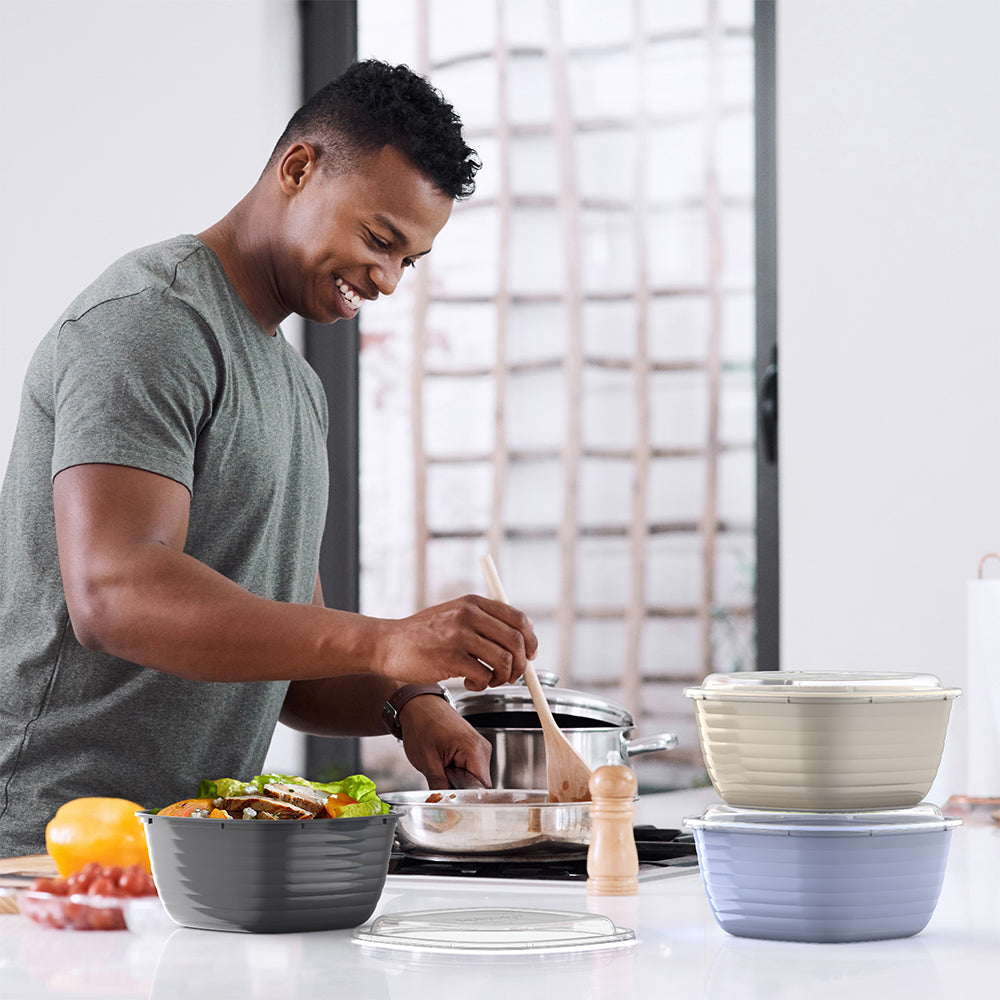 Bentgo® Prep 1-Compartment Bowls - Champagne | Lifestyle Image