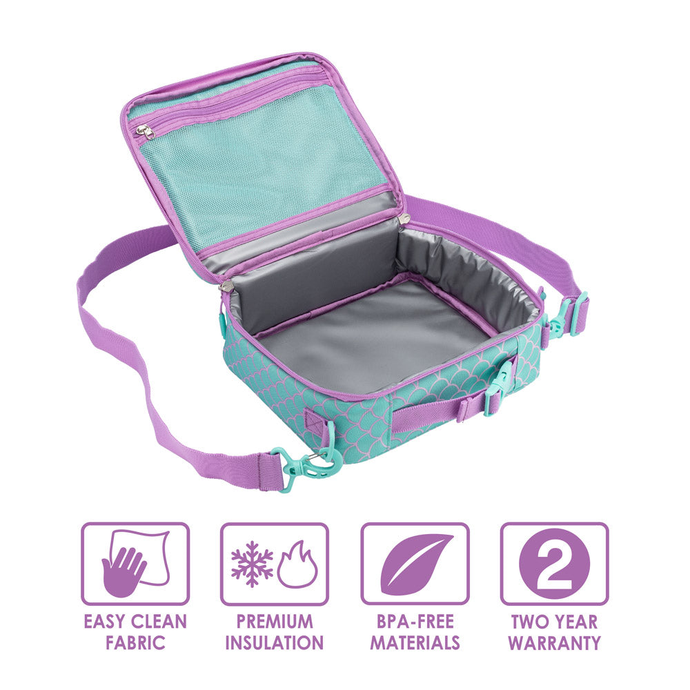 Bentgo® Kids Lunch Box, Bag, & Ice Packs | Mermaid Scales